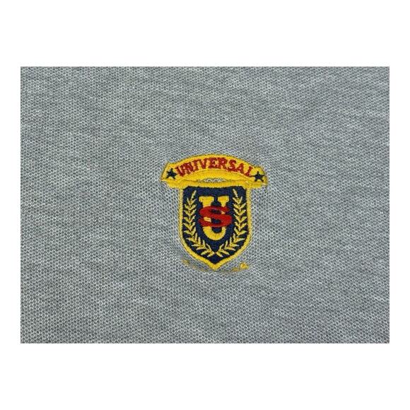 Vintage Universal Studios Polo Shirt XL Gray Crest Embroidered Logo 90’s Y2k - Picture 12 of 14